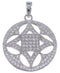 Cubic Zirconia Sterling Silver Gemstone Jewelry Pendant NS55990